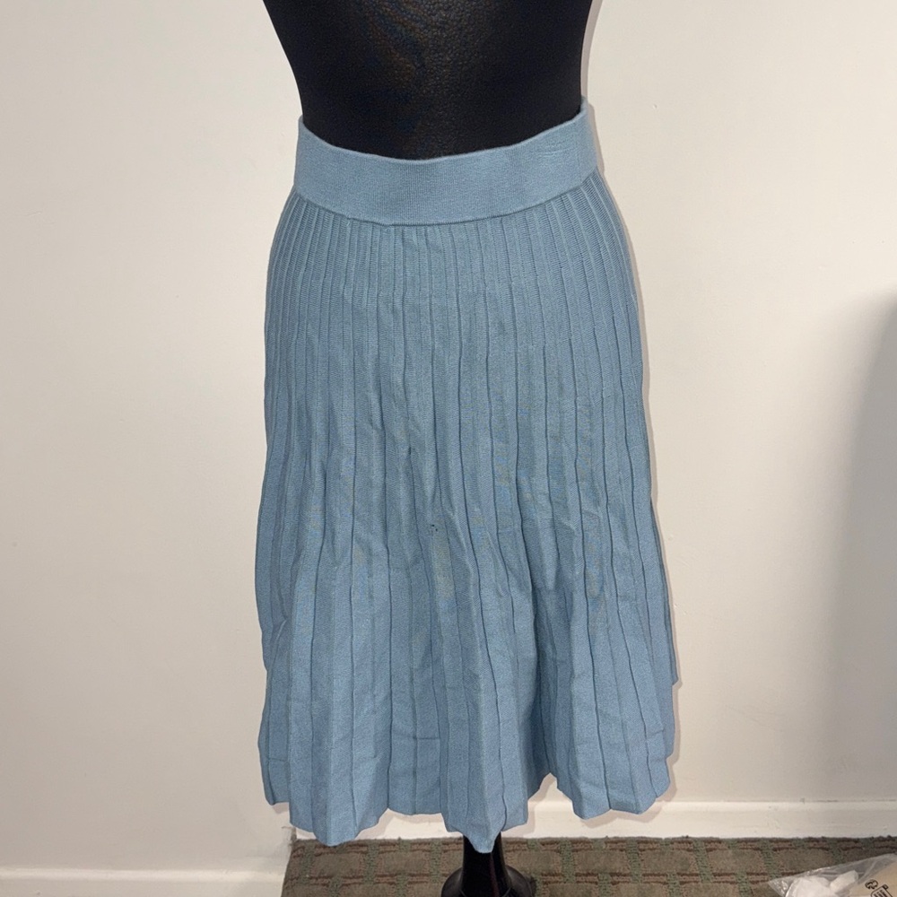 Kerisma Light Blue A-Line Pleated Skirt size large
